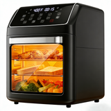 10-in-1 Air Fryer Oven, 12.6 Qt Large Capacity Airfryer with Nonstick and Dishwasher Safe Basket, Less Oil, Timer, Quick Meals for Roast, Reheat, Dehydrate, Gray