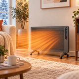 LIFERECORD Convection Panel Space Heater, 1500W Electric Wall Mount & Freestanding Heater Remote Control, 25H Timer, Overheat and Tip-Over Protection