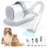 LIFERECORD 5-in-1 Dog Grooming Vacuum Kit, 2.5L Dust Cup, 3 Suction Modes, 5 Groomer Tools, Cordless Low Noise Dog Clippers for Cats & Pets