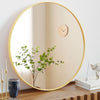 IULULU Round Mirror, Aluminum Frame Wall Mirror for Home