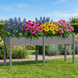 Atilioo Wooden Raised Garden Bed with Legs, 34x18x30 Inch Elevated Reinforced Planter Box for Backyard, Patio, Balcony w/ Liner, Natural