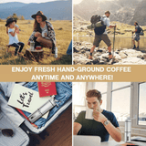 Atilioo Manual Coffee Grinder, Portable Hand Crank Coffee Bean Mill with Ceramic Burr, Fine Coarse Adjustable, Stainless Steel Body- for Home, Travel, Camping