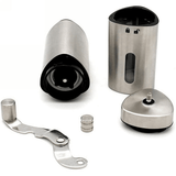 Atilioo Manual Coffee Grinder, Portable Hand Crank Coffee Bean Mill with Ceramic Burr, Fine Coarse Adjustable, Stainless Steel Body- for Home, Travel, Camping