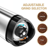 Atilioo Manual Coffee Grinder, Portable Hand Crank Coffee Bean Mill with Ceramic Burr, Fine Coarse Adjustable, Stainless Steel Body- for Home, Travel, Camping