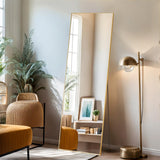 IULULU Full-Length Wall Mirror, Shatter-Proof Glass, Floor/Hanging/Leaning, Aluminum Frame for Bedroom/Cloakroom