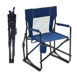 Atilioo Folding Camping Chair, Heavy Duty Rocking Chair with Cup Holder for Patio Leisure, Backyard, Fishing, Black
