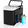 Buteny Countertop Ice Maker Machine, Portable Self-Cleaning Ice Machine with Ice Scoop, Basket and Handle, 9 Cubes in 6 Mins, 26.5lbs/24Hrs, 2 Sizes of Bullet Ice for Home Kitchen, Coal Black