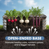 Atilioo 4x2x1ft Raised Garden Bed, Outdoor Oval Metal Planter Box for Vegetables Flowers Herbs, Galvanized Rot-Resistant Non Toxic Material, Silver