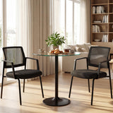 Atilioo Office Desk Chair, Heavy Duty Mesh Chair for Waiting Room, Guest Reception, Thickened Seat Cushion, 1Pack Black