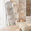 IULULU Full-Length Wall Mirror, Shatter-Proof Glass, Floor/Hanging/Leaning, Aluminum Frame for Bedroom/Cloakroom