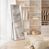 IULULU Full-Length Wall Mirror, Shatter-Proof Glass, Floor/Hanging/Leaning, Aluminum Frame for Bedroom/Cloakroom