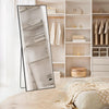 IULULU Full-Length Wall Mirror, Shatter-Proof Glass, Floor/Hanging/Leaning, Aluminum Frame for Bedroom/Cloakroom