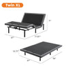 IULULU Adjustable Bed Frame, Ergonomic Electric Bed Base with Wireless Remote and 2 USB Ports, Head and Foot Incline, Zero Gravity Bed, Anti-Snore, Easy Assembly