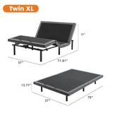 IULULU Adjustable Bed Frame, Ergonomic Electric Bed Base with Wireless Remote and 2 USB Ports, Head and Foot Incline, Zero Gravity Bed, Anti-Snore, Easy Assembly