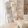 IULULU Full-Length Wall Mirror, Shatter-Proof Glass, Floor/Hanging/Leaning, Aluminum Frame for Bedroom/Cloakroom