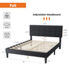 IULULU Bed Frame, Linen Upholstered Platform Bed with Headboard, No Box Spring Needed with 800LBS Solid Wooden Slats Support, No-Noise, Easy Assembly