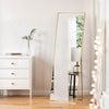 IULULU Full-Length Wall Mirror, Shatter-Proof Glass, Floor/Hanging/Leaning, Aluminum Frame for Bedroom/Cloakroom