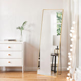 IULULU Full-Length Wall Mirror, Shatter-Proof Glass, Floor/Hanging/Leaning, Aluminum Frame for Bedroom/Cloakroom