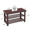 IULULU 3-Tier Bamboo Shoe Rack Bench Organizer Storage Shelf for Entryway Bedroom Living Room Balcony