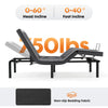 IULULU Adjustable Bed Frame, Ergonomic Electric Bed Base with Wireless Remote and 2 USB Ports, Head and Foot Incline, Zero Gravity Bed, Anti-Snore, Easy Assembly