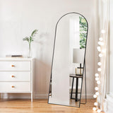IULULU Full-Length Wall Mirror, Shatter-Proof Glass, Floor/Hanging/Leaning, Aluminum Frame for Bedroom/Cloakroom