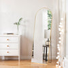 IULULU Full-Length Wall Mirror, Shatter-Proof Glass, Floor/Hanging/Leaning, Aluminum Frame for Bedroom/Cloakroom