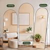 IULULU Full-Length Wall Mirror, Shatter-Proof Glass, Floor/Hanging/Leaning, Aluminum Frame for Bedroom/Cloakroom