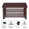 IULULU 3-Tier Bamboo Shoe Rack Bench Organizer Storage Shelf for Entryway Bedroom Living Room Balcony