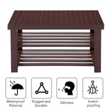 IULULU 3-Tier Bamboo Shoe Rack Bench Organizer Storage Shelf for Entryway Bedroom Living Room Balcony