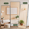 IULULU Full-Length Wall Mirror, Shatter-Proof Glass, Floor/Hanging/Leaning, Aluminum Frame for Bedroom/Cloakroom