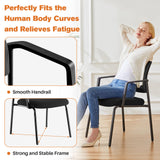 Atilioo Office Desk Chair, Heavy Duty Mesh Chair for Waiting Room, Guest Reception, Thickened Seat Cushion, 1Pack Black
