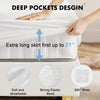IULULU Mattress Protector, 100% Waterproof Mattress Cover Skin-Friendly, Soft Mattress Pad Stretch to 21" Fitted Deep Pocket, Bed Cover Breathable 3D Air Fabric