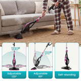 Atilioo 10-in-1 Steam Mop, Multi-Function Floor Steam Cleaner with Detachable Handheld for Carpet, Tile, Hardwood, Pink