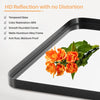 IULULU Bathroom Mirror, Black Metal Frame, Anti-Rust, Tempered Glass, Hanging Options