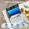 Buteny Countertop Ice Maker Machine, Portable Self-Cleaning Ice Machine with Ice Scoop, Basket and Handle, 9 Cubes in 6 Mins, 26.5lbs/24Hrs, 2 Sizes of Bullet Ice for Home Kitchen, Coal Black