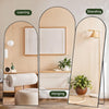 IULULU Full-Length Wall Mirror, Shatter-Proof Glass, Floor/Hanging/Leaning, Aluminum Frame for Bedroom/Cloakroom