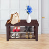 IULULU 3-Tier Bamboo Shoe Rack Bench Organizer Storage Shelf for Entryway Bedroom Living Room Balcony