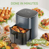 Buteny Air Fryer, 6-Quart with Viewing Window, 12-in-1 Functions - Air Fry, Roast, Reheat, Dehydrate, Bake, Steam, and More, 400°F Max Temperature