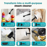 Atilioo 10-in-1 Steam Mop, Multi-Function Floor Steam Cleaner with Detachable Handheld for Carpet, Tile, Hardwood, Pink