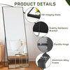 IULULU Full-Length Wall Mirror, Shatter-Proof Glass, Floor/Hanging/Leaning, Aluminum Frame for Bedroom/Cloakroom