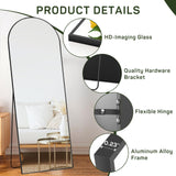 IULULU Full-Length Wall Mirror, Shatter-Proof Glass, Floor/Hanging/Leaning, Aluminum Frame for Bedroom/Cloakroom