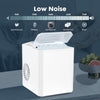 Buteny Portable Ice Maker – Self-Cleaning, 26lbs/24H, 9 Cubes in 6 Mins, 2 Bullet Ice Sizes, Quiet, with Scoop & Basket for Kitchen/Party