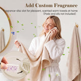 Atilioo Towel Warmer with Aroma Box, 20L Rapid Heated Towel Warmers Bucket with 8H Timer, Auto Shut Off, Fits Oversized Towels, Bathrobes, Blankets, Khaki