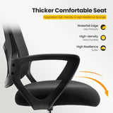 Atilioo Tall Drafting Desk Chair, Ergonomic Mid Back Mesh Swivel Office Chair with Lumbar Support, Armrest and Footrest, Counter Height Adjustable, Black
