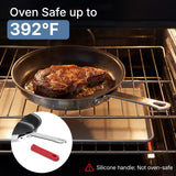 Atilioo 8-Inch Non Stick Frying Pan, Heavy-Gauge Aluminum Skillet with Nonstick Coating, Heat-Resistant Handle, All Stovetops Compatible, Easy to Clean, Dishwasher & Oven Safe, Red