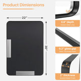 IULULU Bathroom Mirror, Black Metal Frame, Anti-Rust, Tempered Glass, Hanging Options