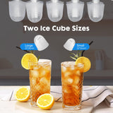 Buteny Countertop Ice Maker Machine, Portable Self-Cleaning Ice Machine with Ice Scoop, Basket and Handle, 9 Cubes in 6 Mins, 26.5lbs/24Hrs, 2 Sizes of Bullet Ice for Home Kitchen, Coal Black