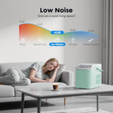 Buteny Countertop Ice Maker Machine, Portable Self-Cleaning Ice Machine with Ice Scoop, Basket and Handle, 9 Cubes in 6 Mins, 26.5lbs/24Hrs, 2 Sizes of Bullet Ice for Home Kitchen, Green
