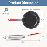 Atilioo 8-Inch Non Stick Frying Pan, Heavy-Gauge Aluminum Skillet with Nonstick Coating, Heat-Resistant Handle, All Stovetops Compatible, Easy to Clean, Dishwasher & Oven Safe, Red