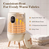 Atilioo Towel Warmer with Aroma Box, 20L Rapid Heated Towel Warmers Bucket with 8H Timer, Auto Shut Off, Fits Oversized Towels, Bathrobes, Blankets, Khaki